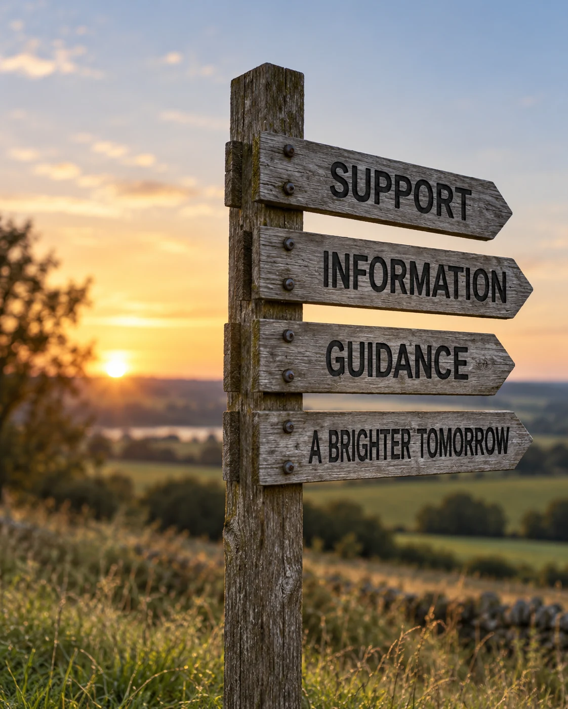 A signpost for support, information, guidance and a brighter tomorrow